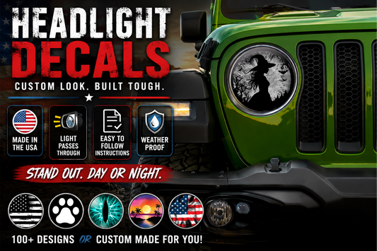 Witch moon for a round beast headlight decal 83