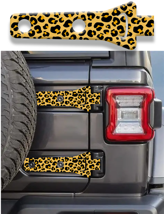 Rear gate hinge decal Leopard print 8