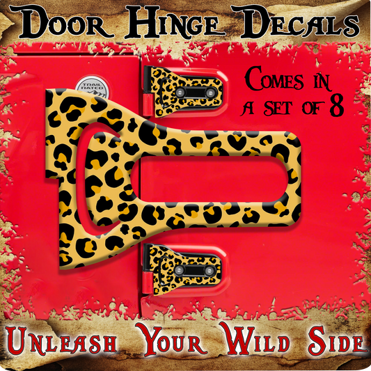 Leopard prints Door hinge decals 8