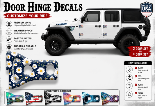 Daisy Door hinge decals 91