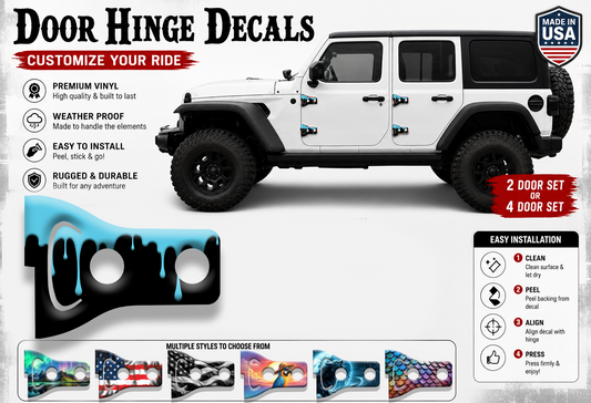 Dripping Paint print Door hinge decals 92