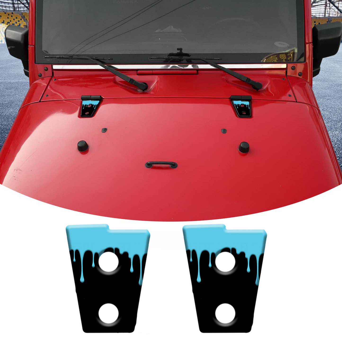 paint dripping hood hinge overlay decals 92
