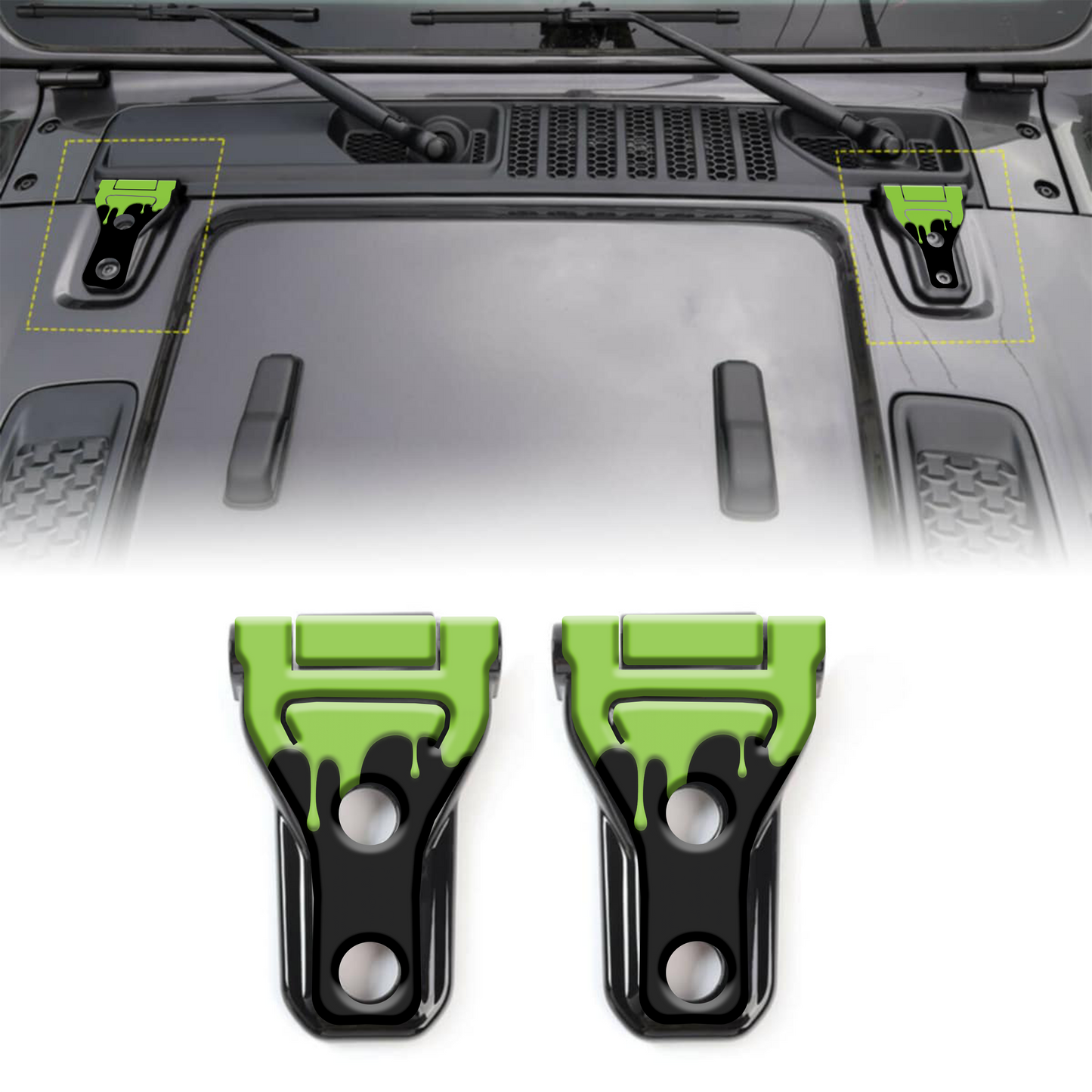 paint dripping hood hinge overlay decals 92