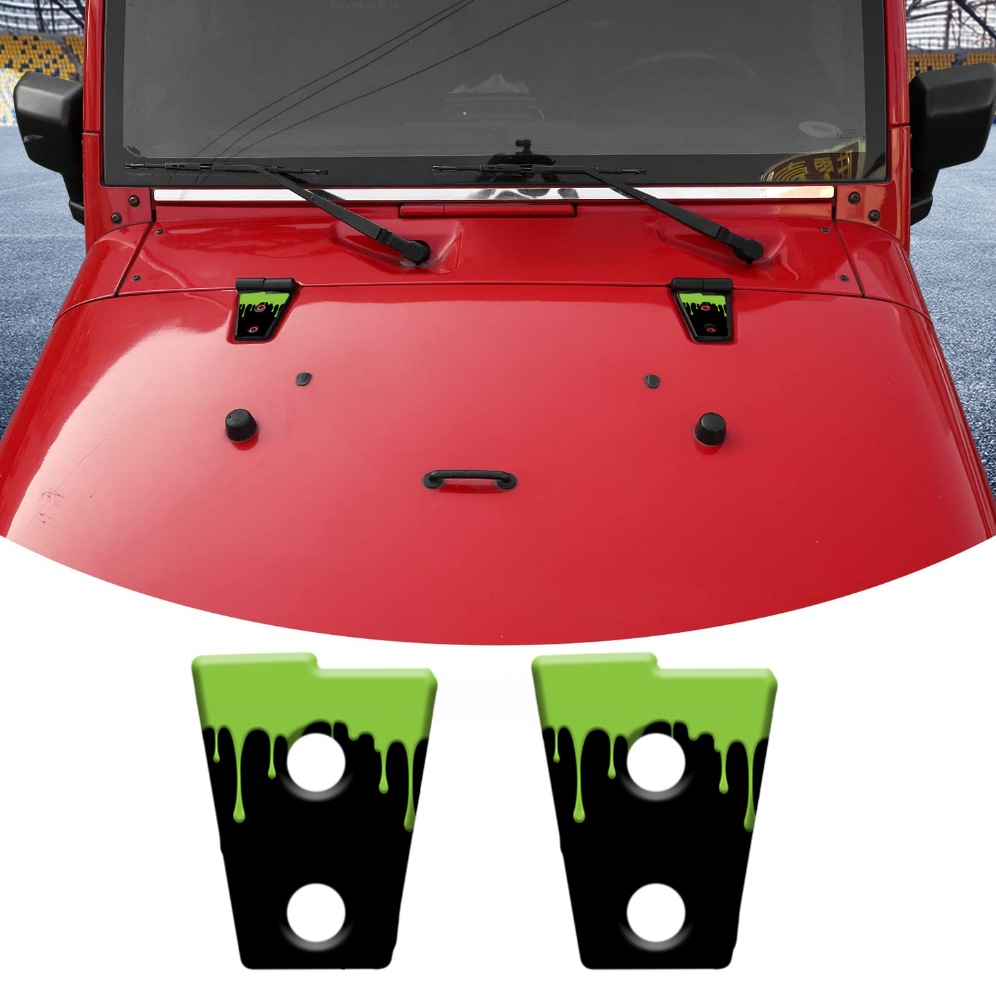paint dripping hood hinge overlay decals 92