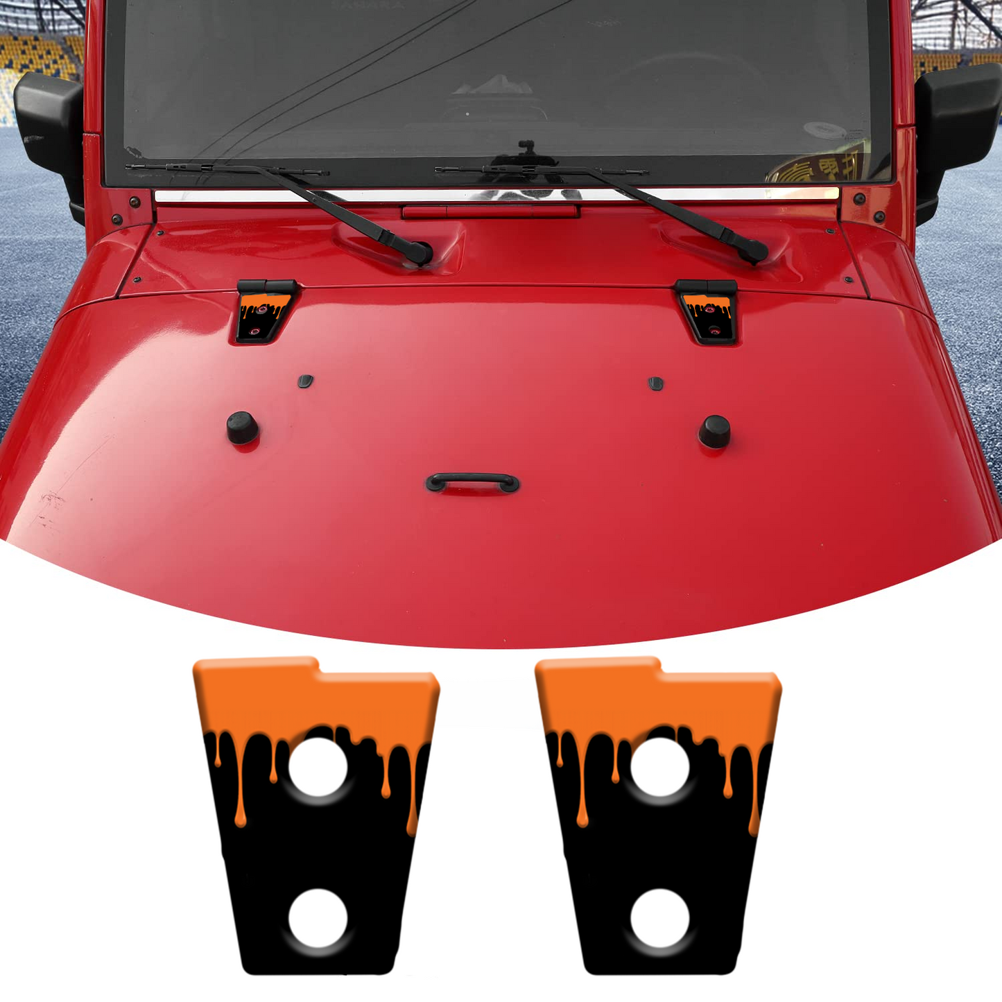 paint dripping hood hinge overlay decals 92