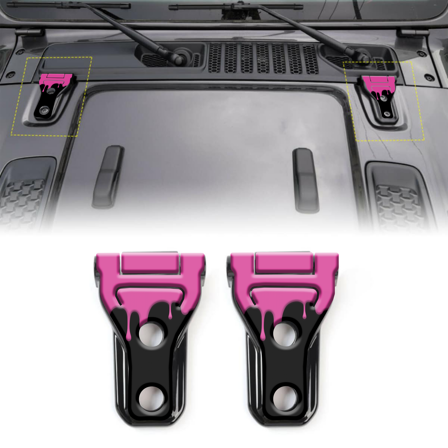 paint dripping hood hinge overlay decals 92