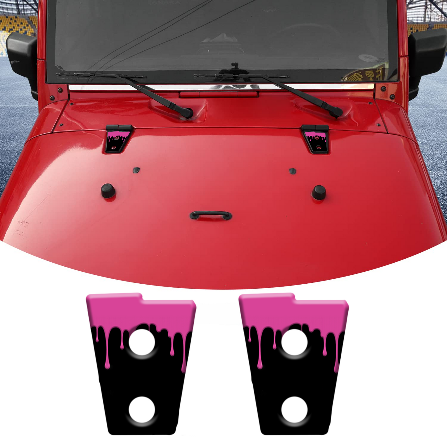 paint dripping hood hinge overlay decals 92