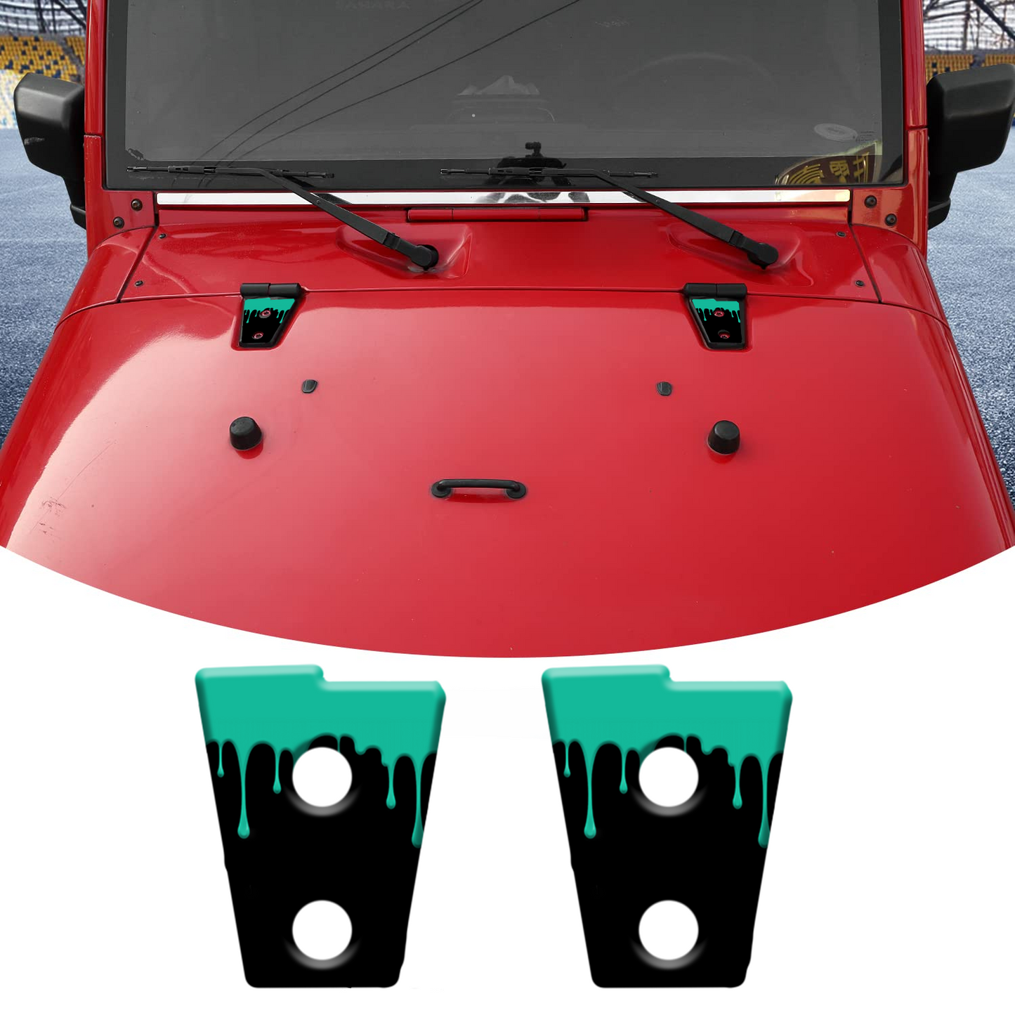 paint dripping hood hinge overlay decals 92