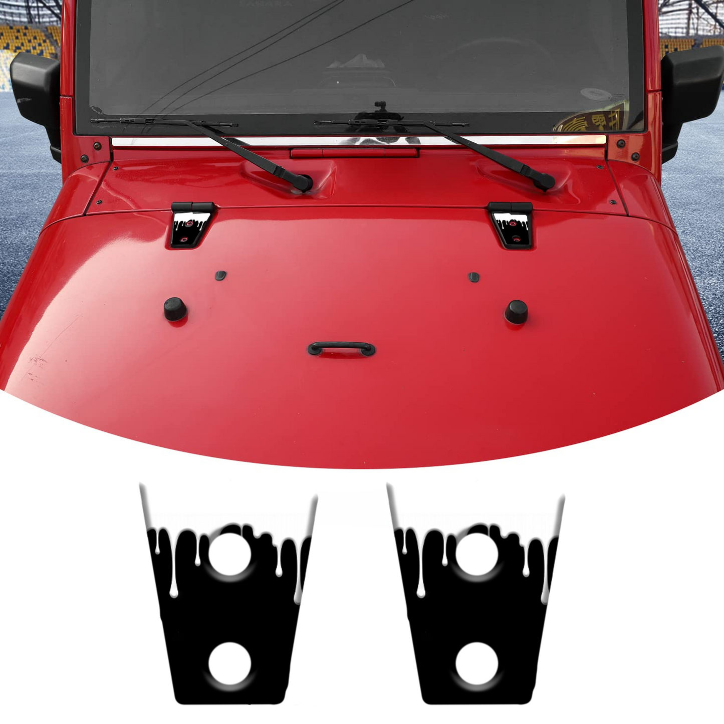 paint dripping hood hinge overlay decals 92