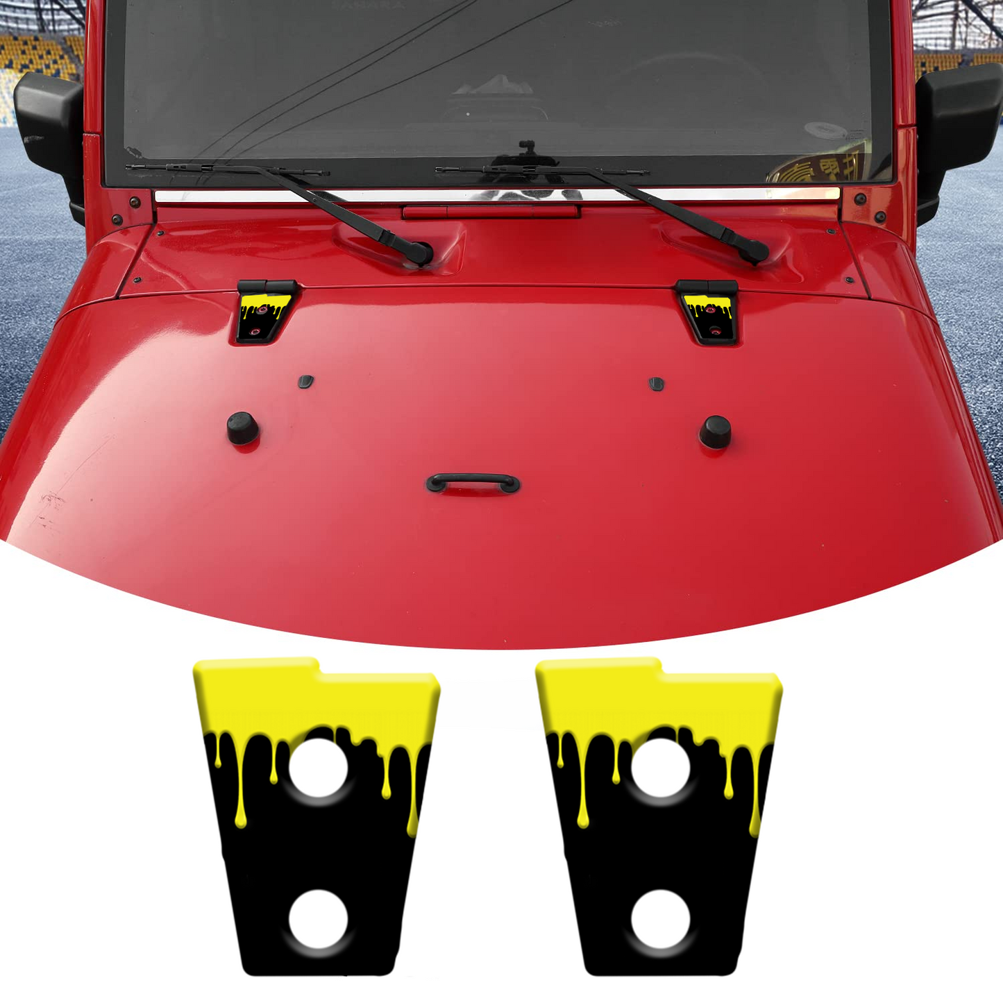 paint dripping hood hinge overlay decals 92