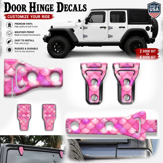 Pink mermaid scales print hinge bundle 93