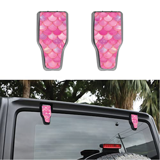 Pink mermaid scales Rear liftgate hinge overlay decal 93