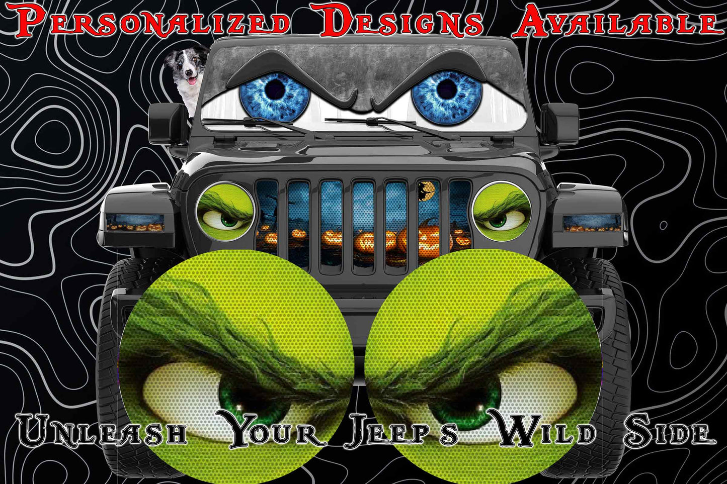 Grinch eye for a round headlight.