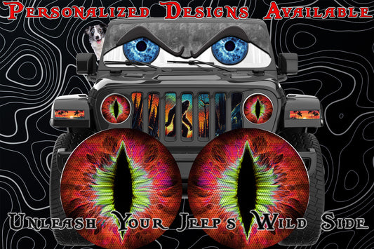 Red and green cat eyes