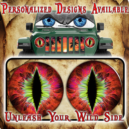 Red and green cat eyes 9