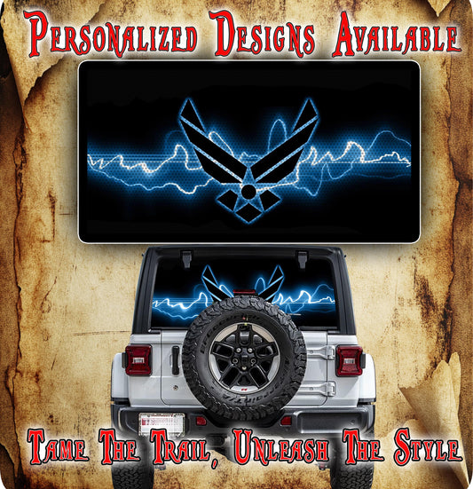 Airforce Rear window see through graphic.