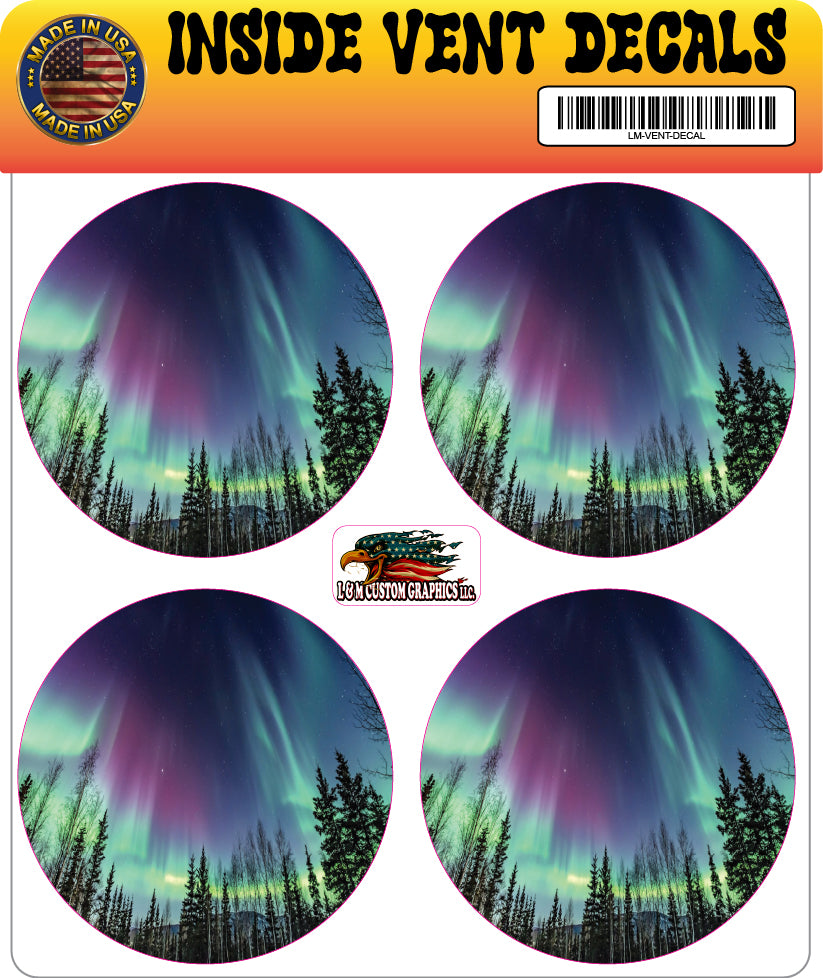 Inside vent decals Auro borealis