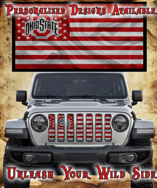 Ohio buckeyes grill insert