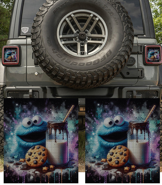 Cookie monster Taillight cover decal