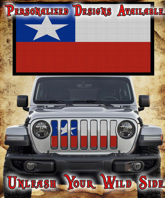 Texas flag grill insert