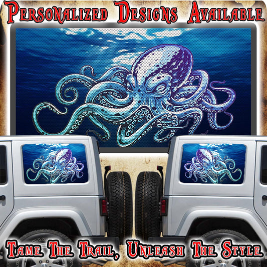 Octopus Rear quarter window see through graphic.