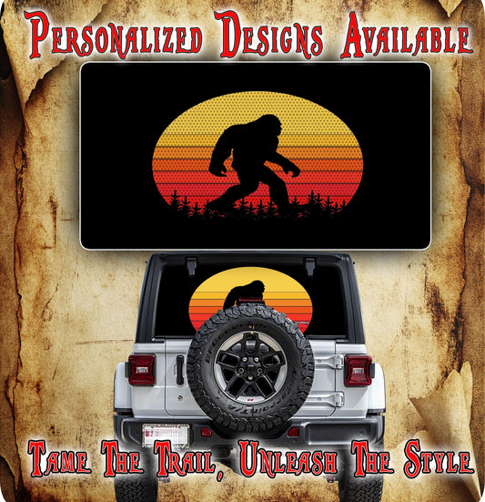 Bigfoot rear window see through graphic.