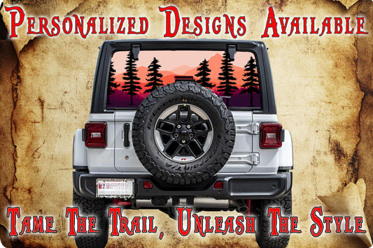 Bigfoot rear window see through graphic.