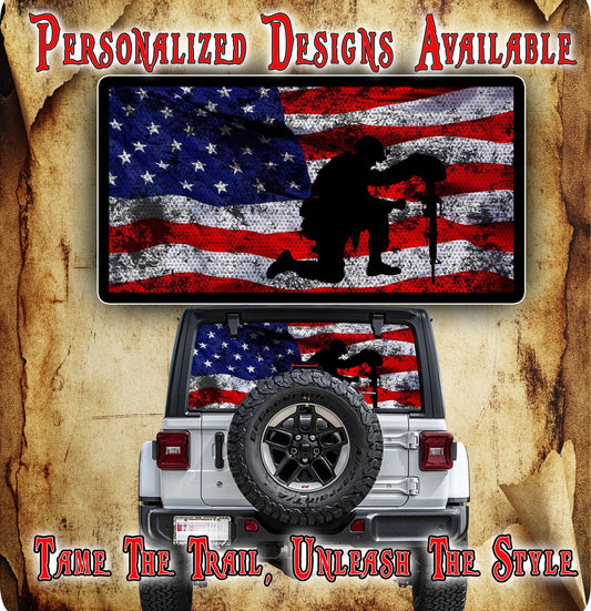 remembrance Rear window see through graphic.