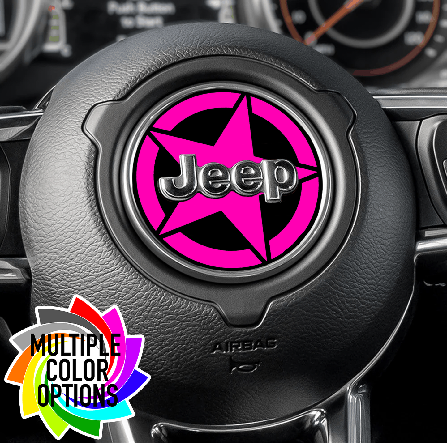 Steering wheel decal Star decal