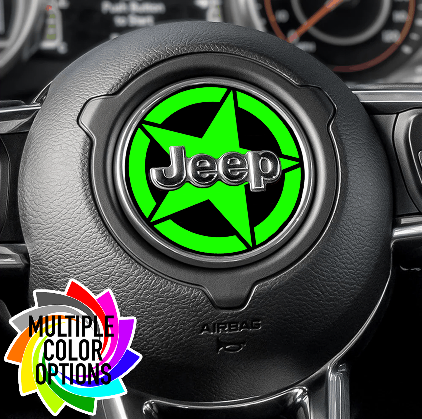 Steering wheel decal Star decal