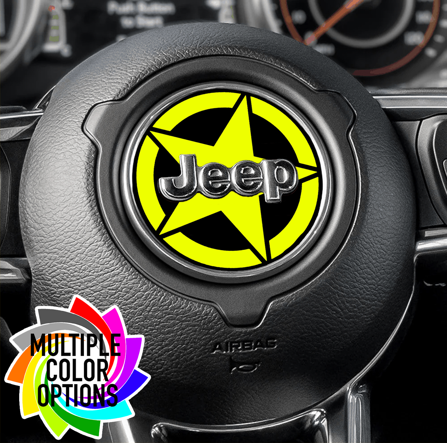 Steering wheel decal Star decal