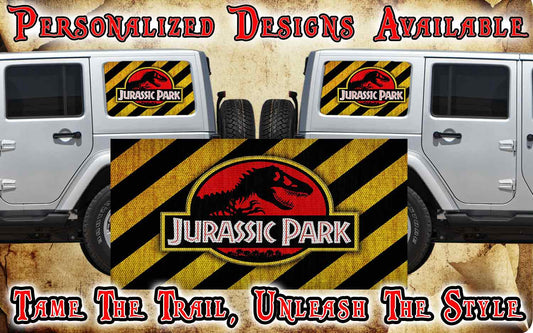 JURASSIC PARK Rear quarter window see through graphic.