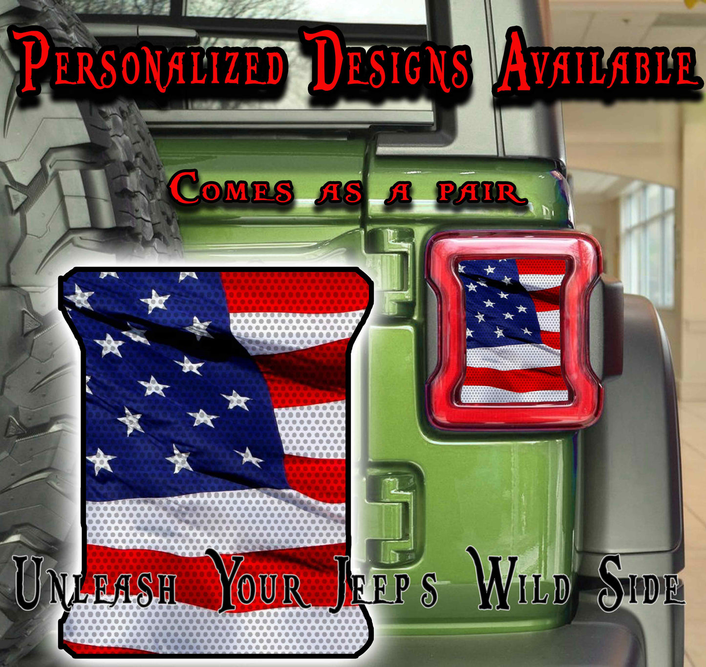 Merica Taillight cover decal