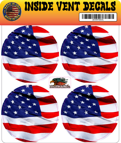 Inside vent decals Merica