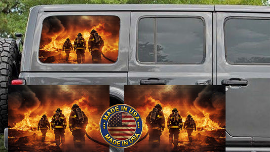 Put out the fire Rear quarter window see through graphic