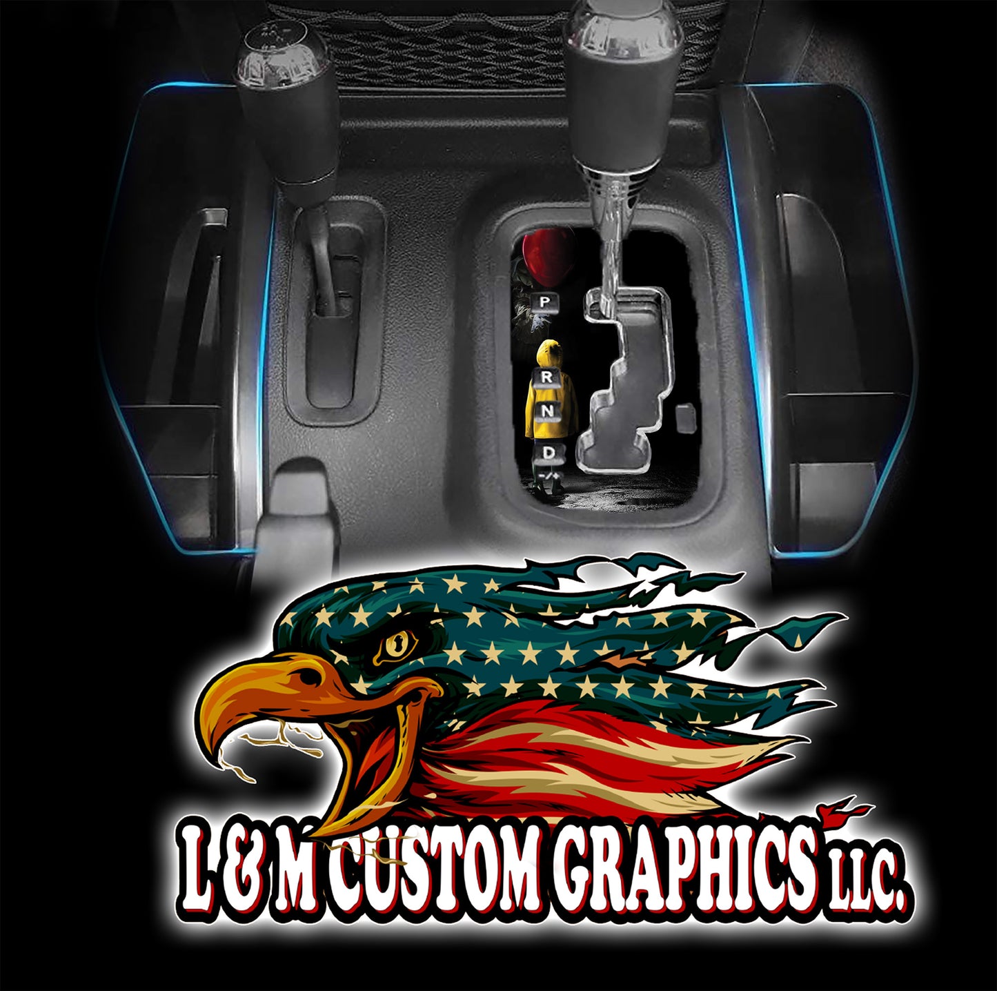 Red Ballon JK Shifter decal