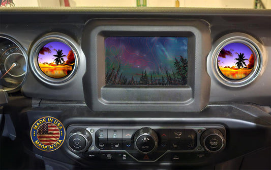 Inside vent decals sunset palms