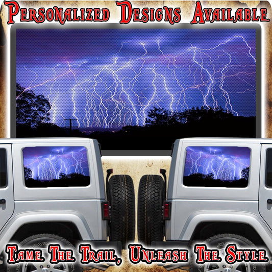 Lighting Rear window see through graphic.