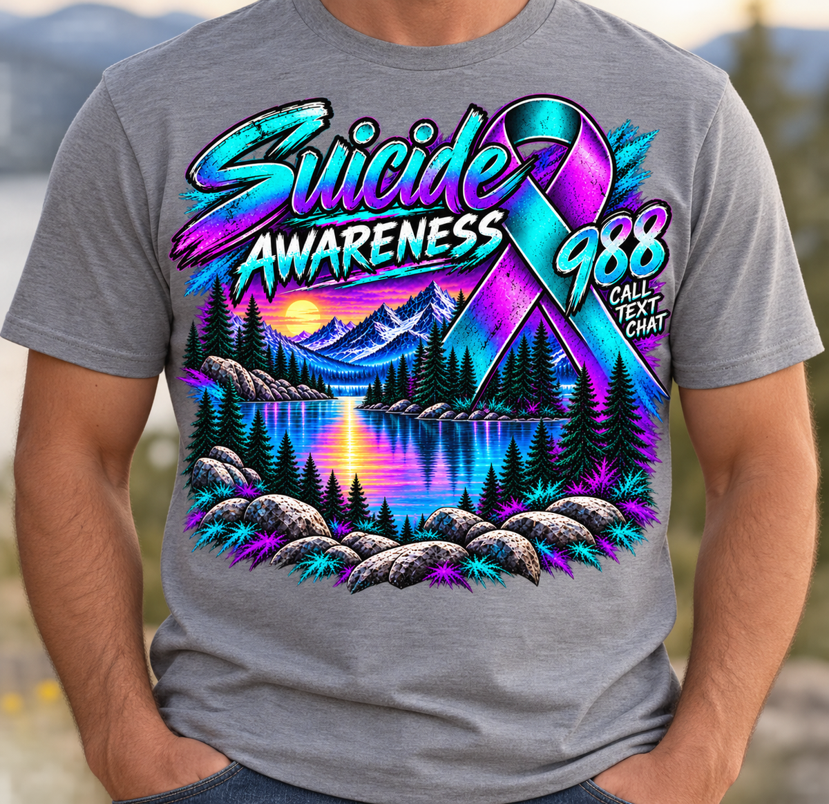 Suicide Awareness 988 – DTG Graphic T-Shirt