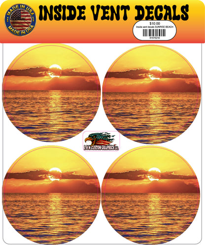 Inside vent decals SUNRISE BEACH