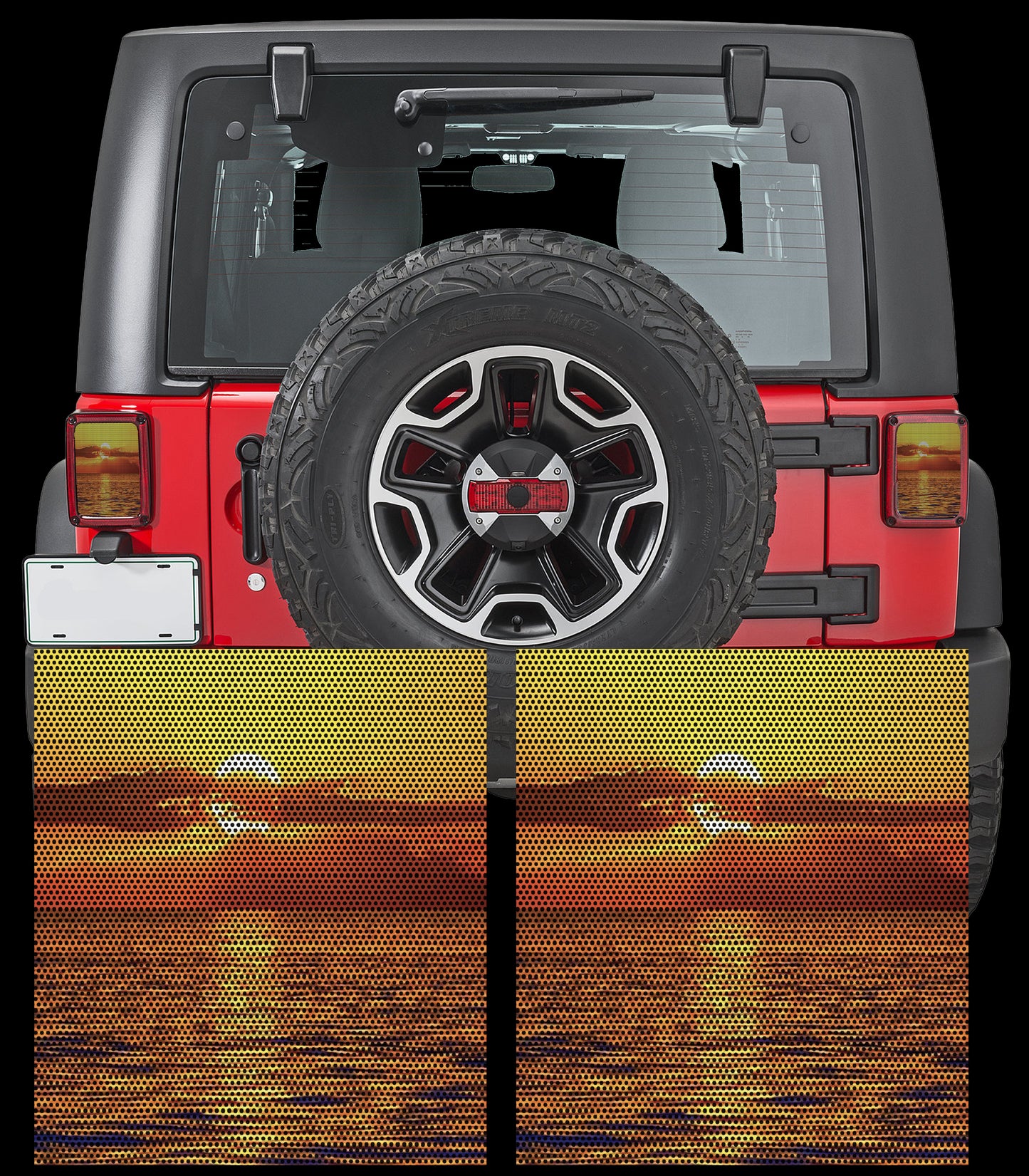 Amazing sunset Taillight cover decal