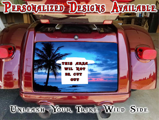 Beach Harley Davidson Tri Glide trunk decal