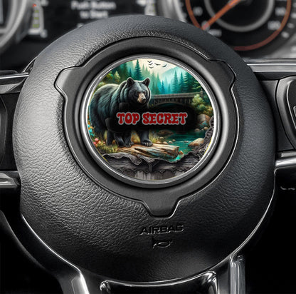 Steering wheel decal Bear