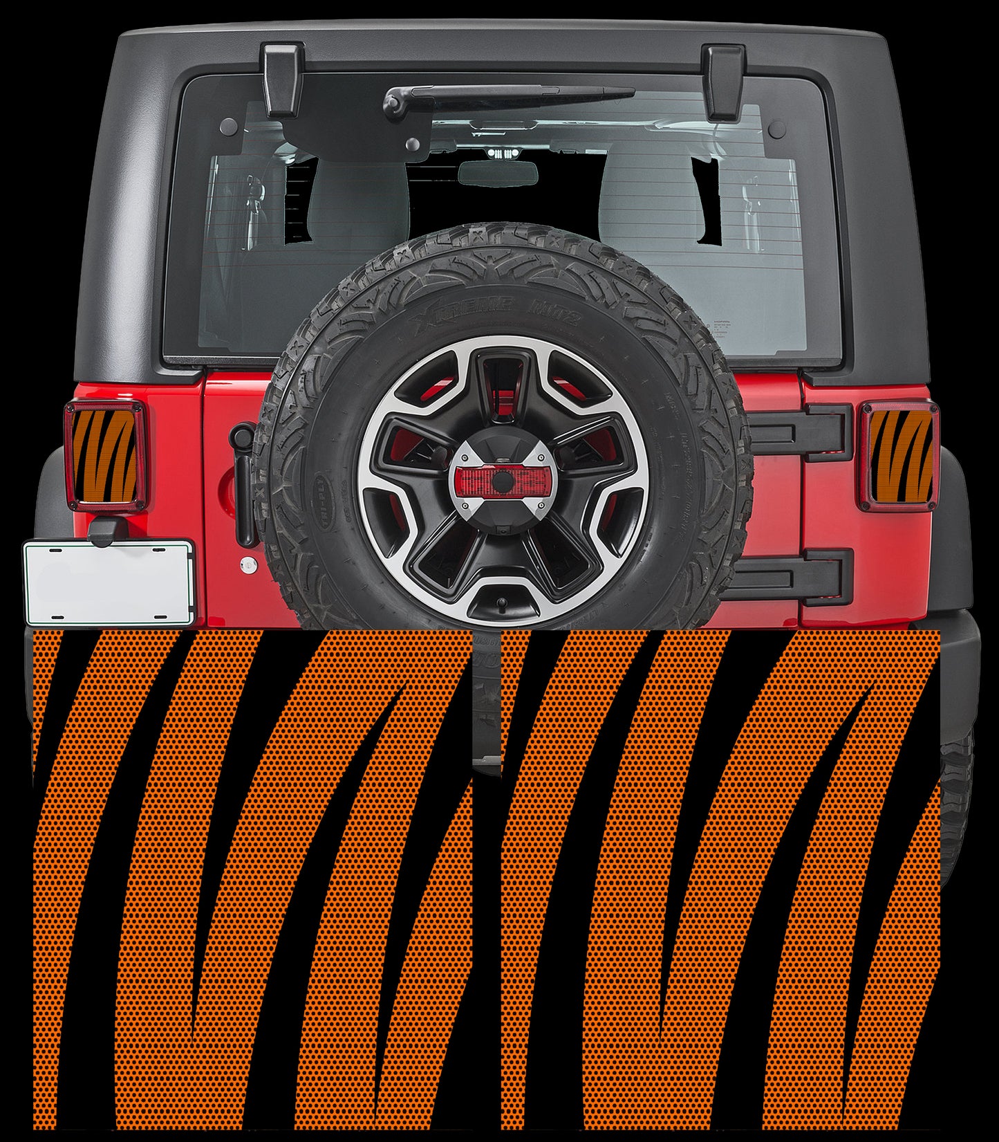 Bengal strips Taillight cover decal