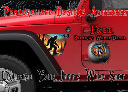 Bigfoot cabin JK fender Decals fits 2007-2018