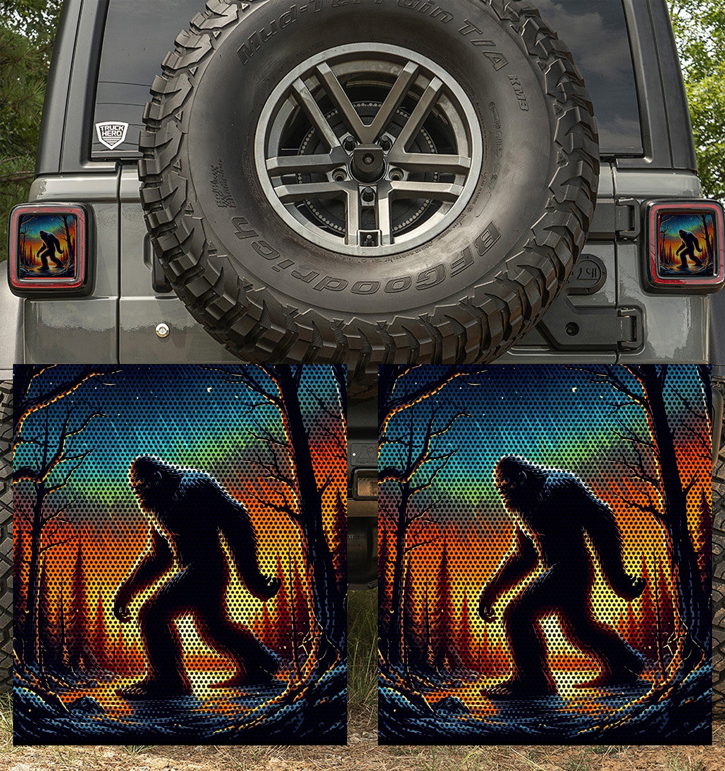 Bigfoot Taillight cover decal