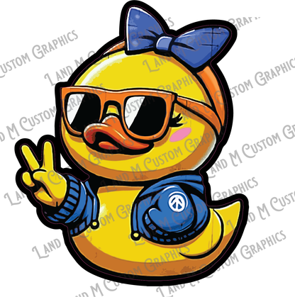 Peace rubber duck