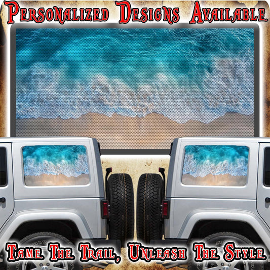beach Rear quarter window see through graphic.