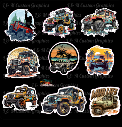 die cut decals pack