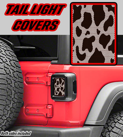 Cow print Taillight cover decal